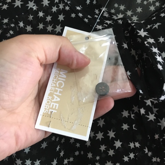 • michael kors night sky tie neck blouse • - Picture 5 of 9